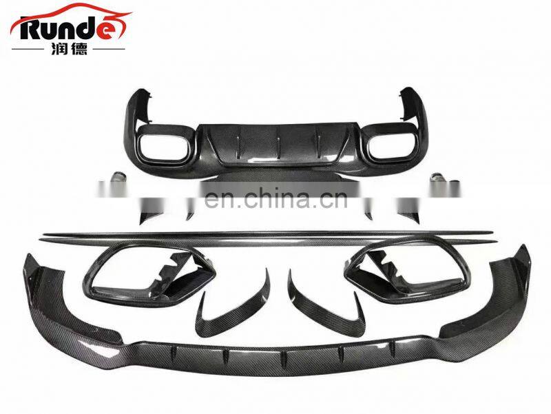 Runde Top Quality For Mercedes-Benz AMG GT50 GT53 Upgrade Brabus Style Carbon Fiber Body Kit Front Lip Rear Diffuser Spoiler