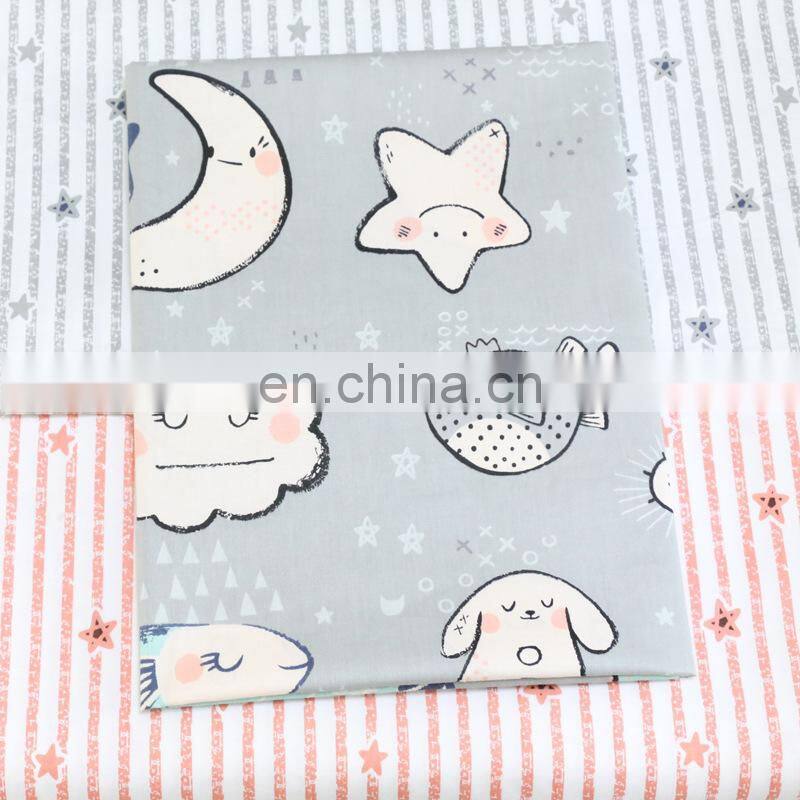 cartoon star rabbit cloth fabric cotton bed sheet fabric quilt cover twill fabricc