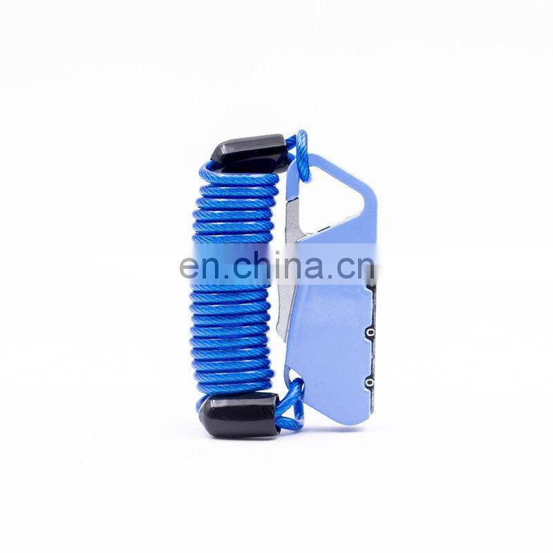 High Security zip lock bag wire rope cable pad lock durable combination padlock Safety lock