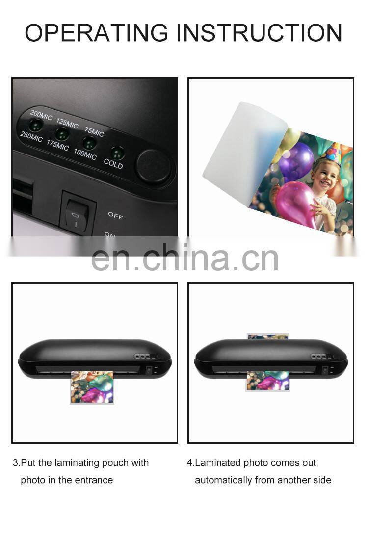 Willing OL265M 230mm A4 Size 2 Rollers DIY Office Laminating A4 Lamin Pouch Plastic Laminator Machine