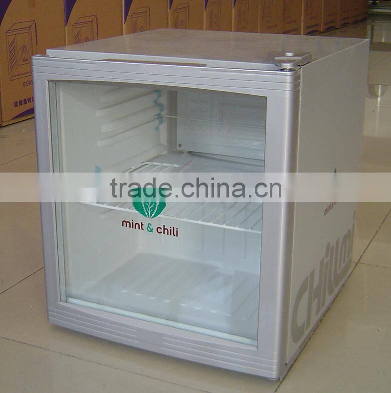 52L Mini refrigerator glass door display fridge showcase