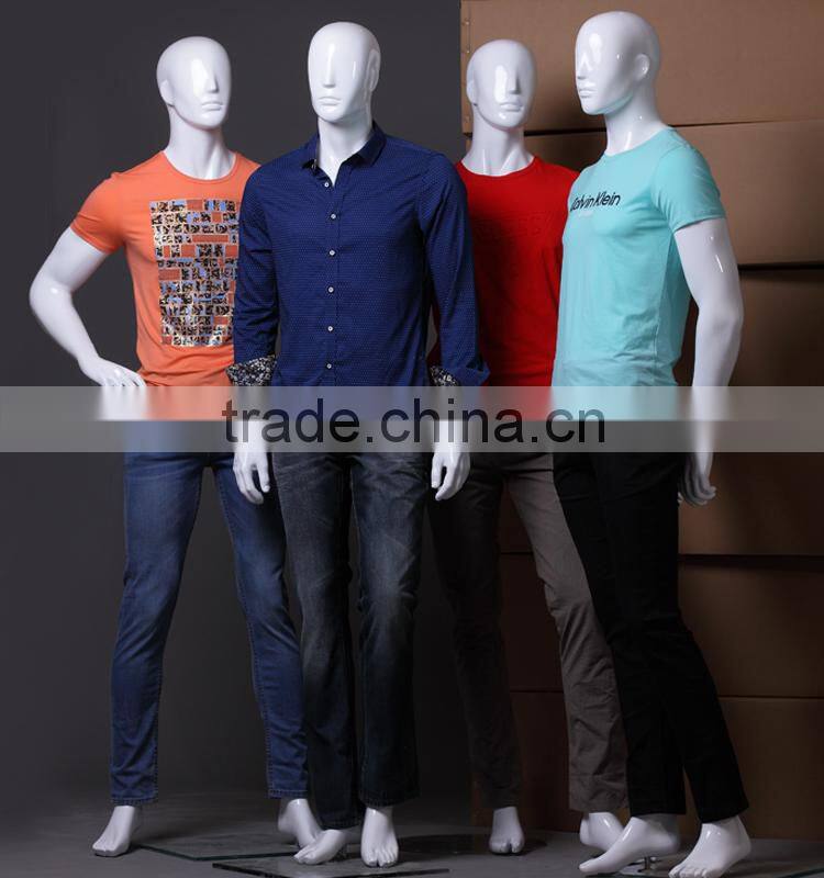 glossy white sitting male mannequin