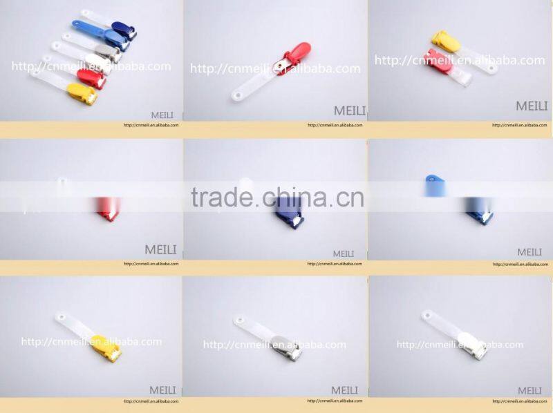Wholesale plastic id badge card holder clip with plastic strap