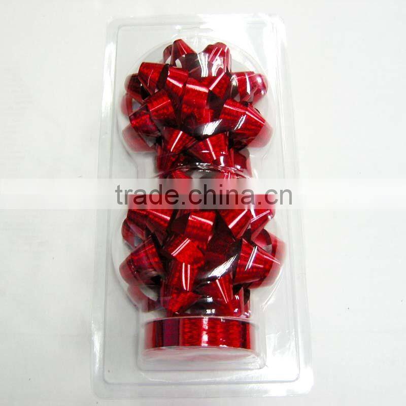 With LED light iridescent wedding car decoration bow ribbon