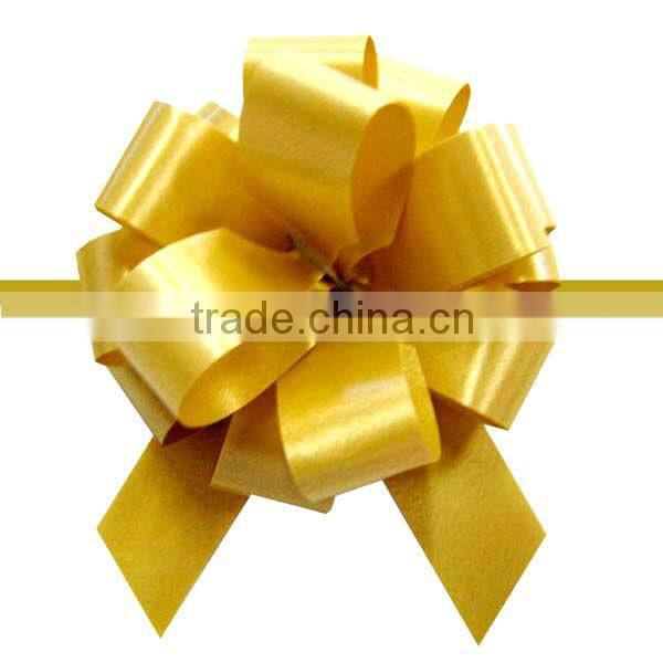 Floral Printed PP Pull Ribbon Bow/Fancy Christmas Gift Wrap Bow/Customized design lolorfull plastic pull bow