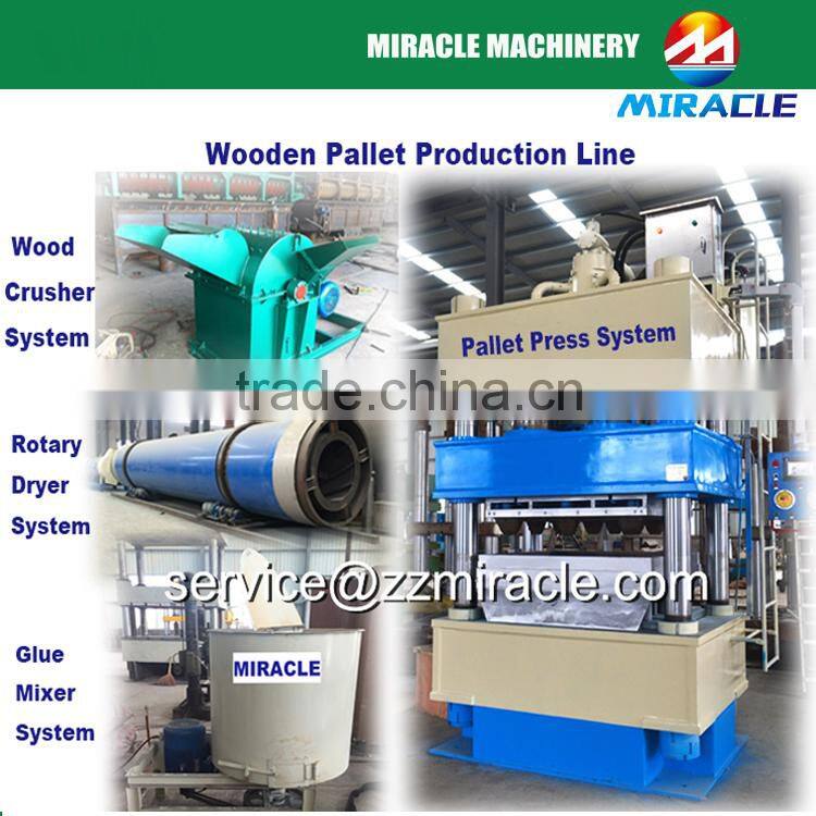 Four Column hydraulic press wood pallet making machine for sale