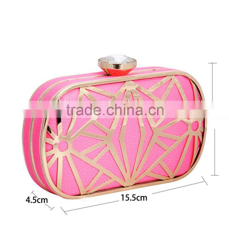 Europe Hot sale New Style Womens clutch bag metal frame