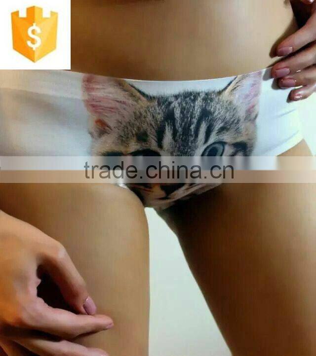 Ladies underpants women's boxes 3D print panty laser cut panty new design