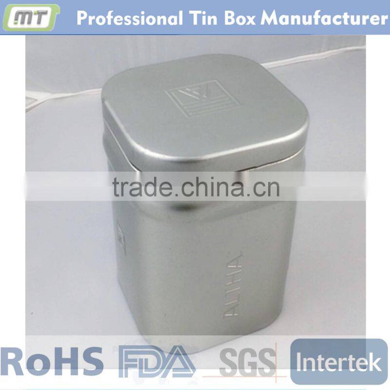 Wholesale good quality square tea tin box
