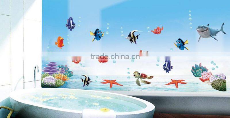 New Fish Seabed NEMO Wall Sticker Cartoon Wall Sticker Decor Removable Vinyl Nursery Kids Room Decals