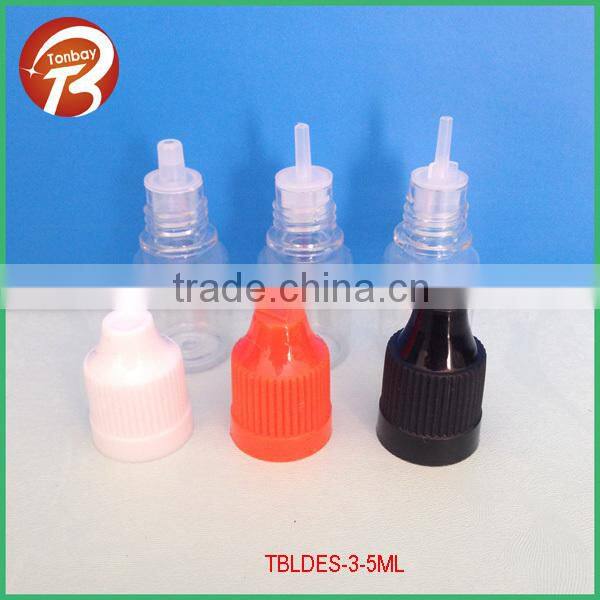 5ml pet empty e cig e juice e cigarette liquid dropper bottles TBLDES-3-5ml