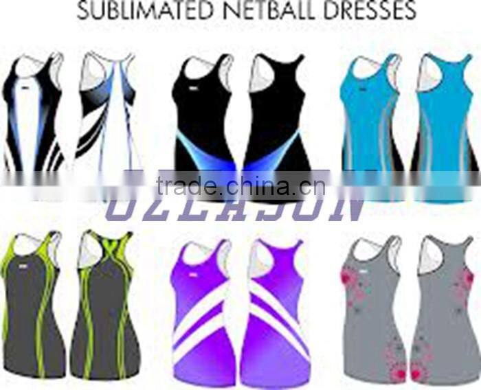 2016 custom netball uniforms dress with printing netball bibs