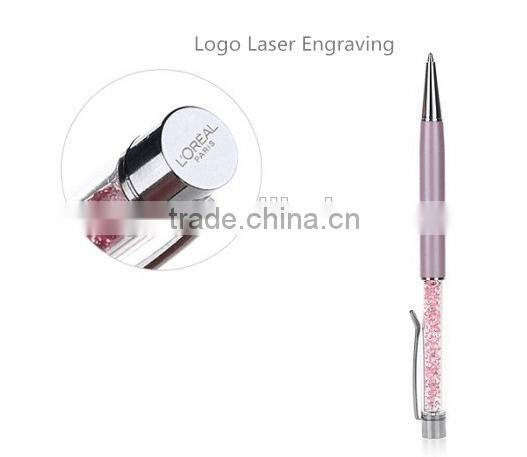 colorful crystal ball pen and crystal usb flash drive gift set