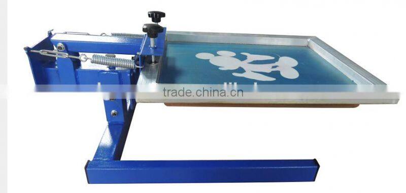 NS101 manual desk top 1 color 1 station adjustable simply silk screen printing machine for flat surface objects