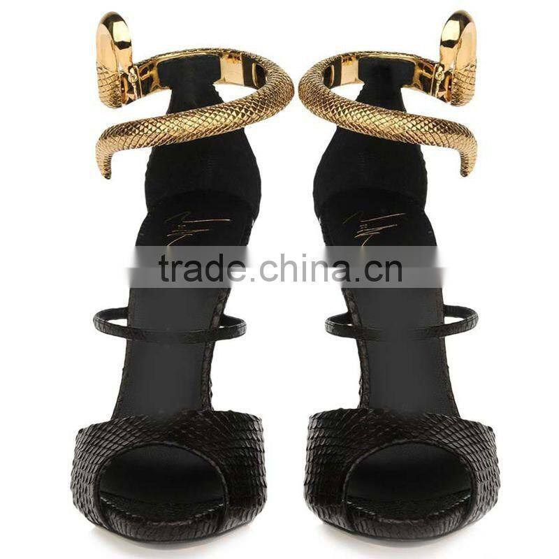 New fashion snake up ankle straps summer sandals for women 2015 ladies sandal shoes