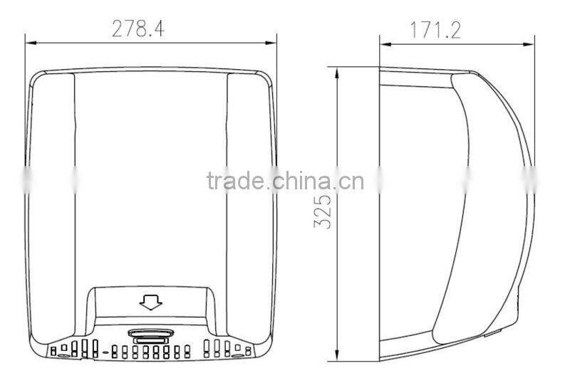 Stainless steel 304 high speed hand dryer