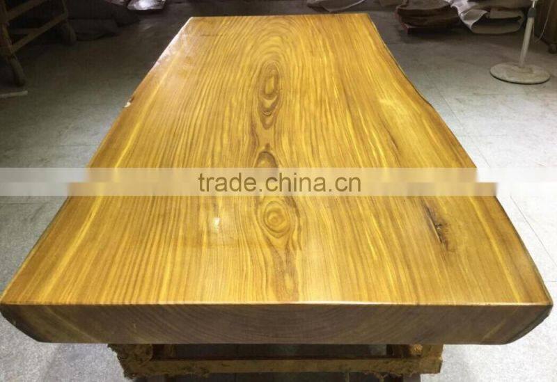 2016 Foshan Fatory Supply Africa Natural Side Pure Teakwood Table Top Use