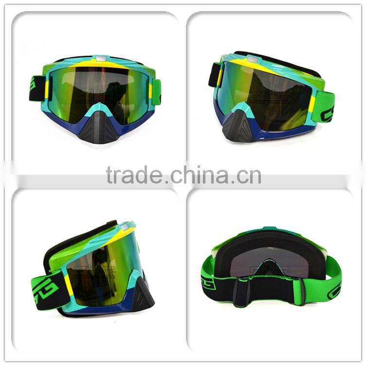 BJ-MG-013A Manufacturer Adult Reflective Brazil Frame custom racing goggles motorcycle