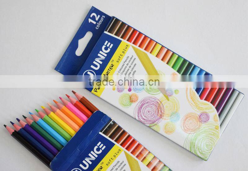 7" Hexagonal Wooden Colored Pencil, Long Wood Drawing Coloring Pencil