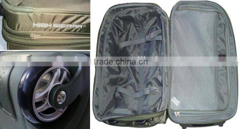 stock high quality 2pcs trolley luggage set trolley travel bag super-dobby nylon