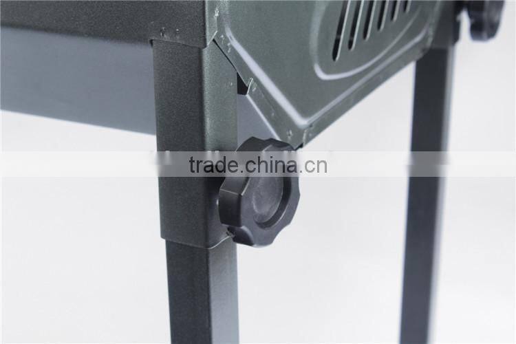 Attractive semi enclosed rectangular charcoal vertical bbq grill