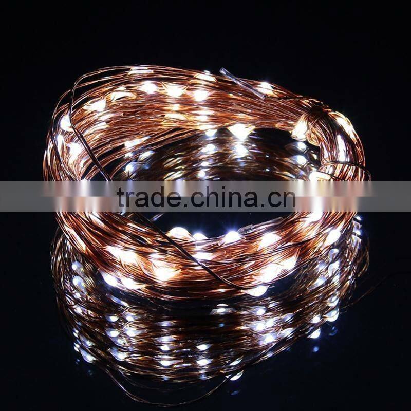 copper coiling fairy whiteled light