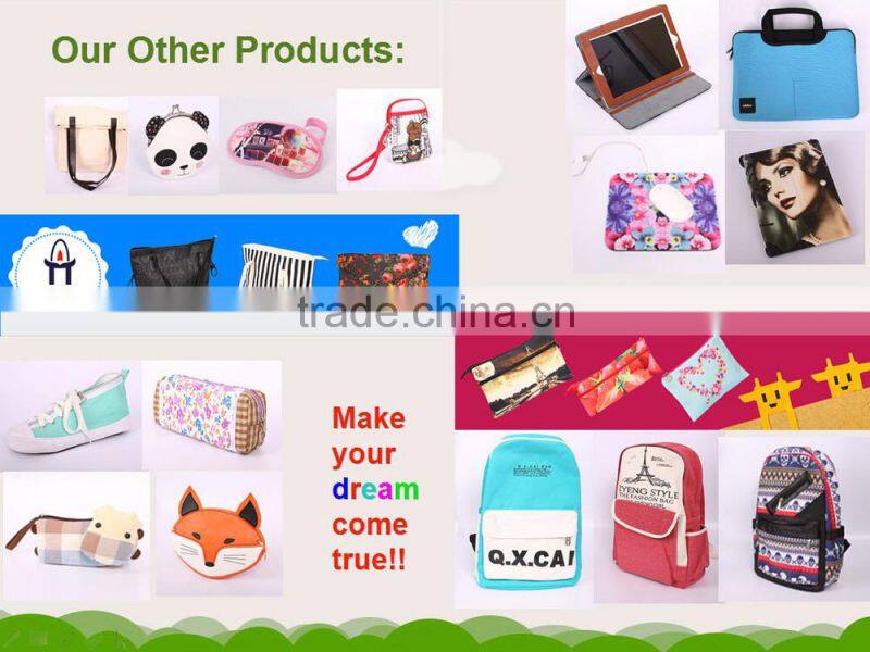 Denim pencil case with stripe, promotional pencil bag