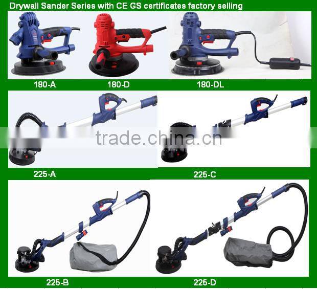 Electric 800W Drywall Sander Sanding Paper Sand Pad Adjustable Speed sandpaper Mod.180D red color factory selling