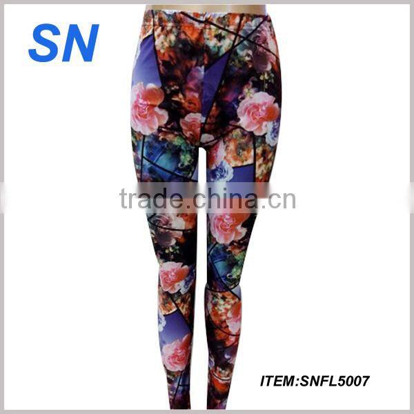 Hot selling fancy style slim fit women leggings