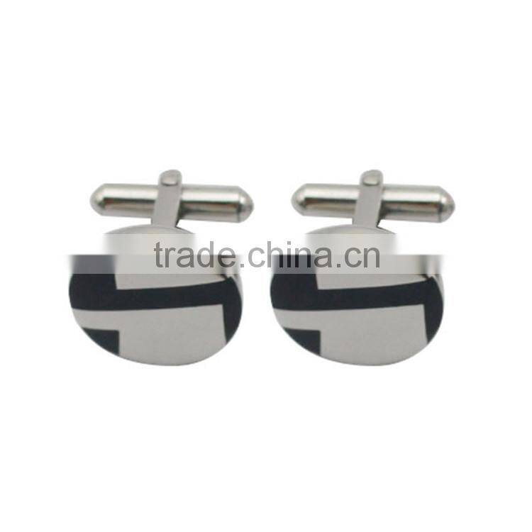 New Design Blue Silver Copper Cufflinks Custom