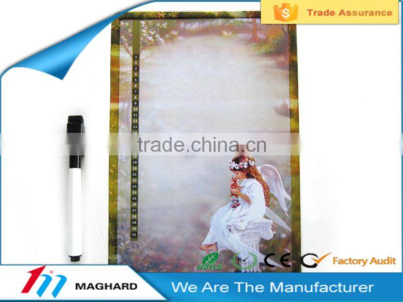 Girl angel magnetic writing board sheet for kids education toy
