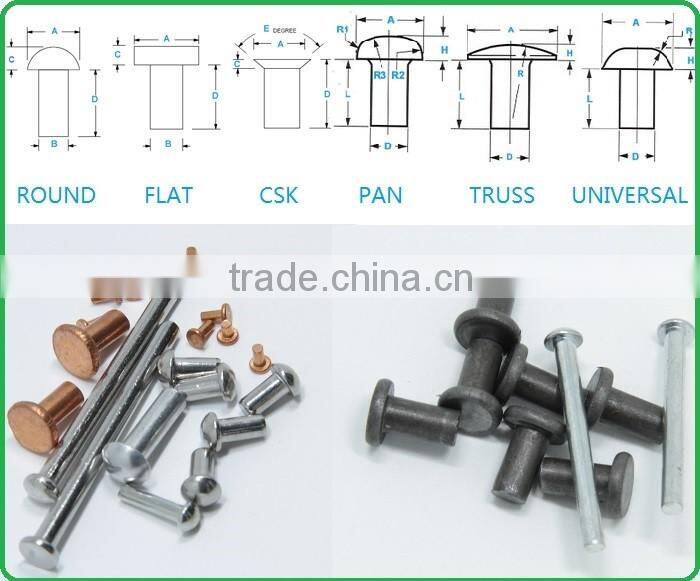 TRUSS HEAD STAINLESS STEEL SOLID RIVETS