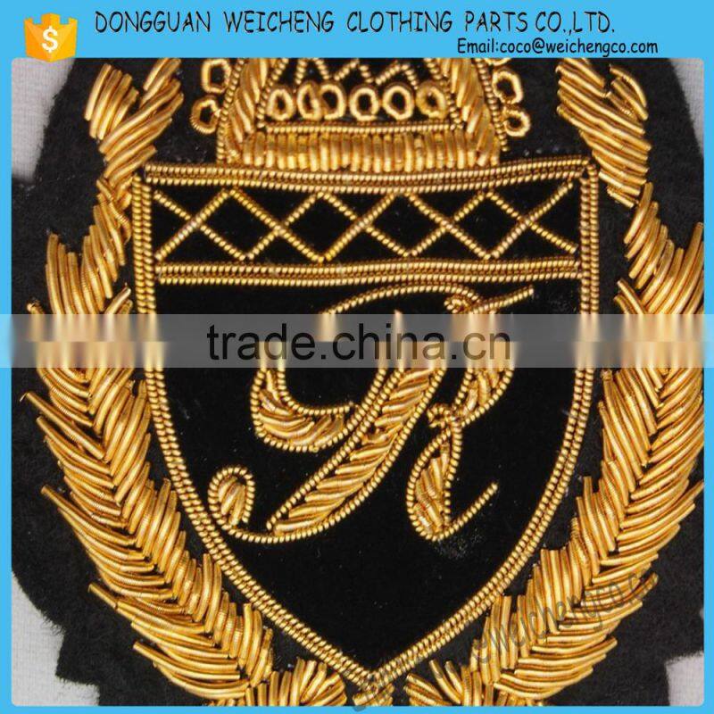 hand embroidery badges/hat badges