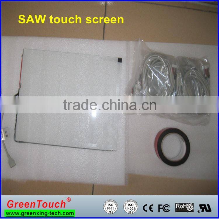 Surface Acoustic Wave touch screen 10.4",12.1",15",15.6",17"18.5",19" with Vandal-anti
