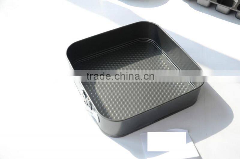 Carbon Steel Non-stick Rectangular Springform Cake Pans 2pcs set