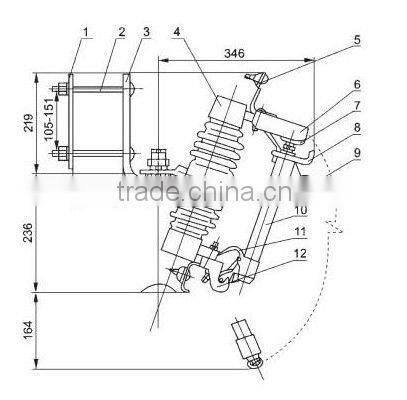 polymeric high voltage drop-out fuse cutout