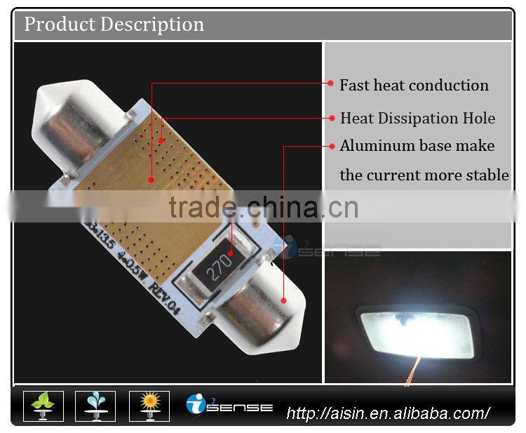 Car Led c5w bulb festoon car led light 31mm replace 5050 smd 6 led