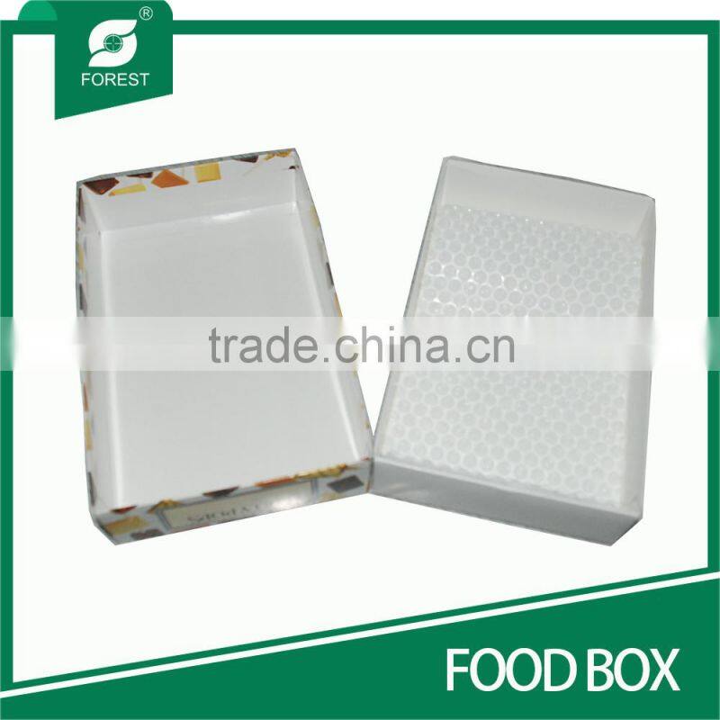 IVORY CARDBOARD PAPER FOOD BOX FOR SNACKS