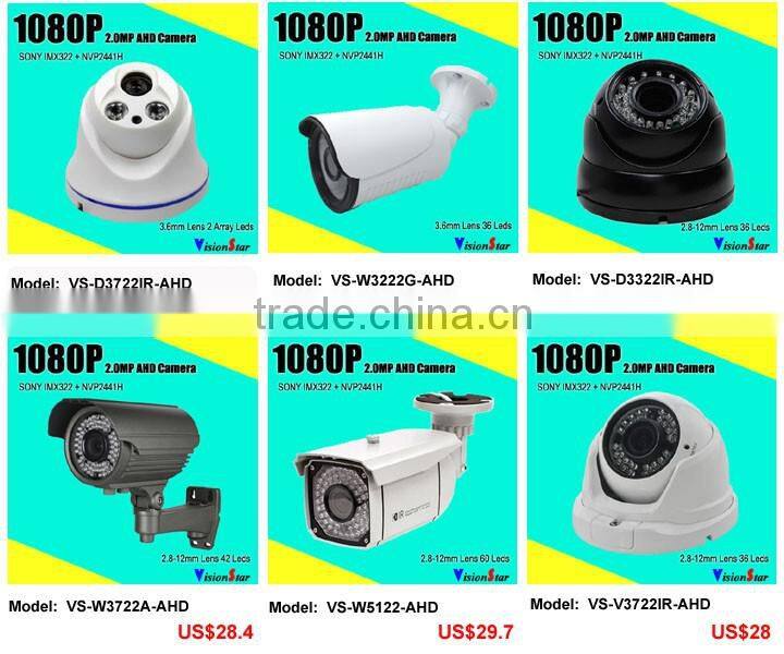 Sony CCD Chip Video Surveillance CCTV Camera 2.8-12mm IP66 1080P AHD Camera