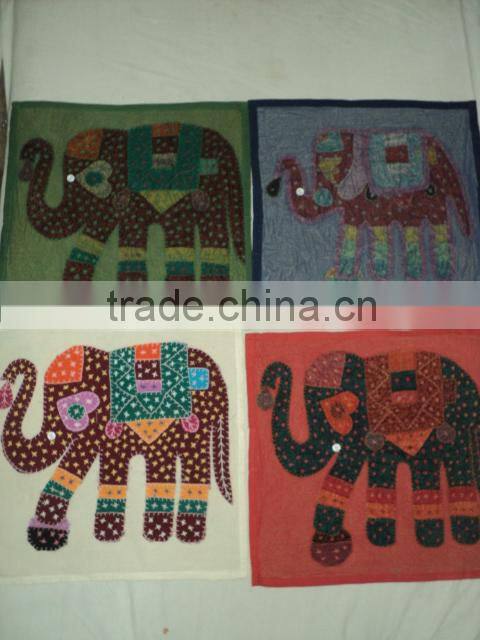 patchwork cushion covers from india elephant model