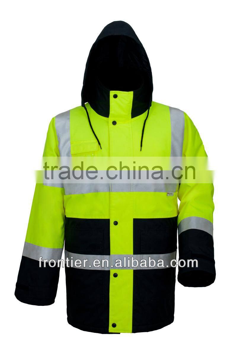 high visibility safety jacket with 3M8906, waterproof& windproof
