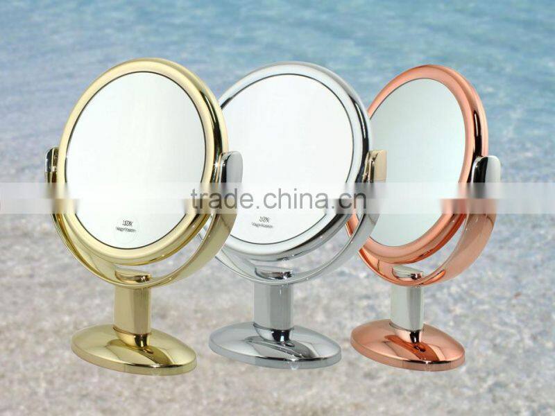 Rosegold makeup mirror vanity desktop double sided 10x magnifying mirror