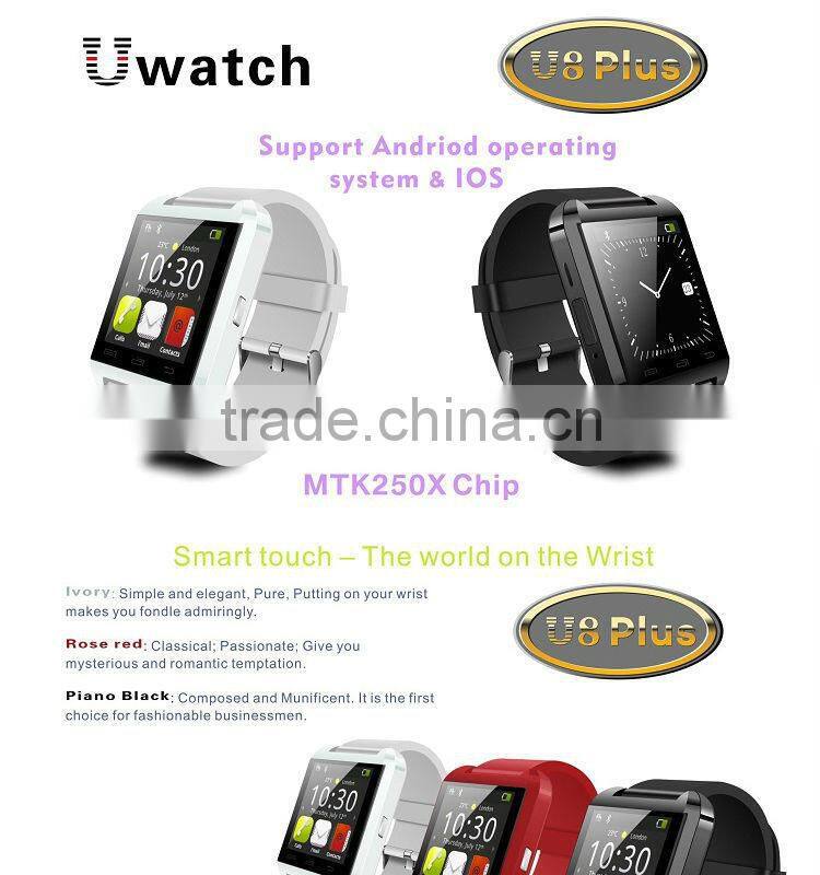 New model updated U8 smart watch for android and IOS system phones, smart watch 2015 hot selling product, new bluetooth watch