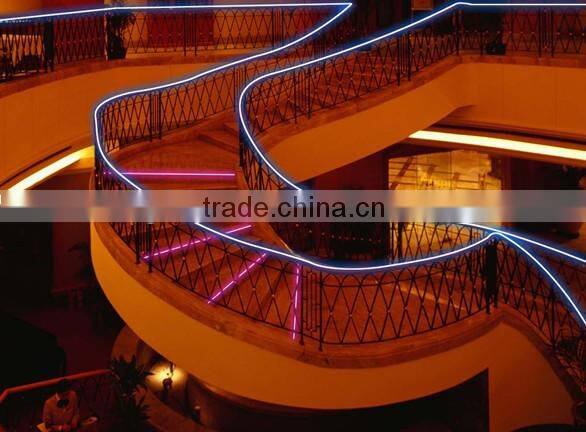 5mm/7mm plastic solid core side glow fibre optic cable for lighting