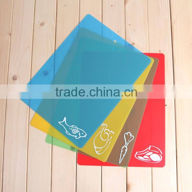 Colorful vegetable choping board plastic cutting mats