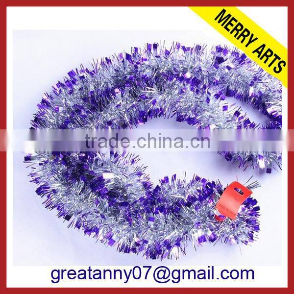 Christmas tree pattern decorated 2015 wholesale tinsel garland