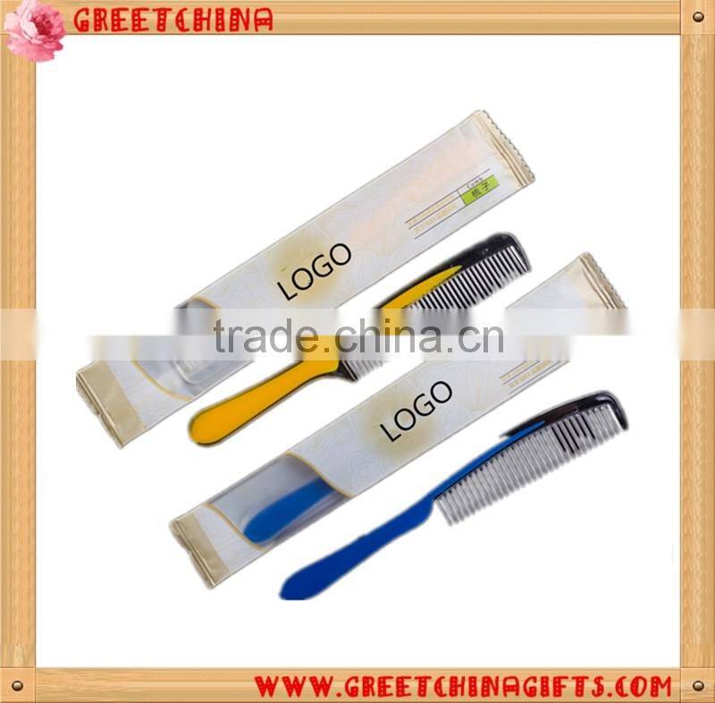 Hotel recyclable double colors hair comb with eco-friendly paper cover