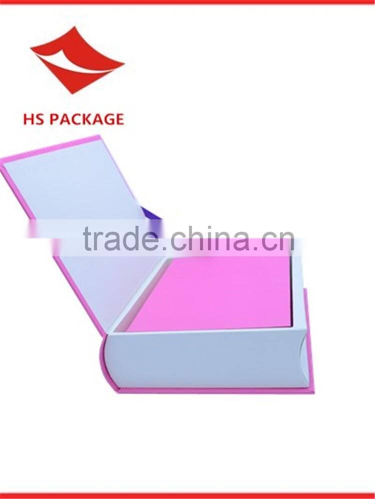 luxuy paper nested book shape box with magnet closure