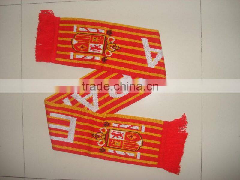 Latest fashion soccer scarf, football fan red scarf