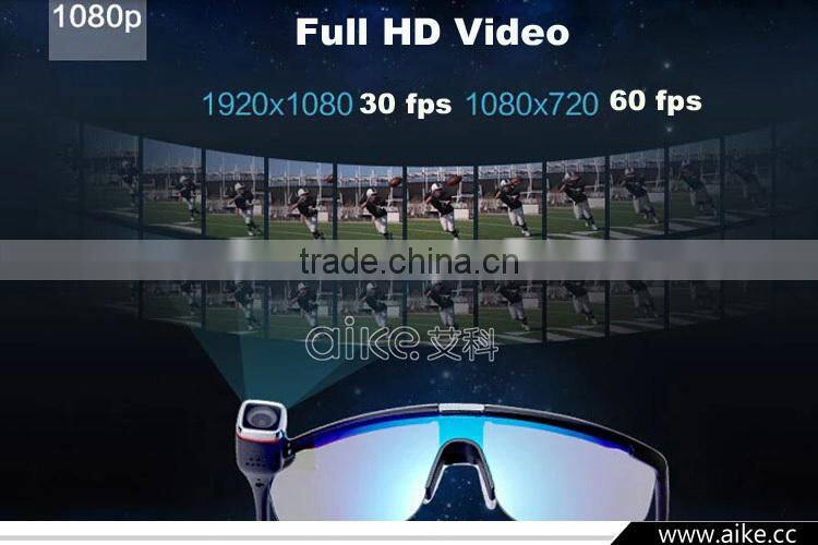 2016 New smart glasses portable camcorder hd action camera Full HD Wifi control 1080P 16 million Sport Sunglasses Camera